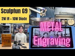 Sculpfun G9 2W IR + 10W Diode Laser Engraver, Aluminum, Steel and high-resolution photo engraving