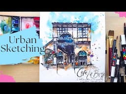 Loose Style Urban Sketch at home | Sketching My City #21 - Watercolor sketching