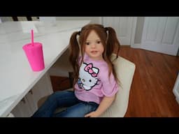 New Reborn child doll Ava's Morning Routine and shopping haul