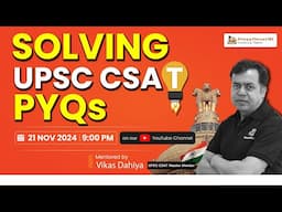 Solving UPSC Prelims CSAT PYQs Live! | Doubts, Tips and Shortcuts | Sleepy Classes IAS | UPSC 2025