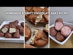 HOMEMADE BOUNTY CHOCOLATE BAR RECIPE FOR KIDS | EASY RECIPE | STEP BY STEP TUTORIAL