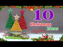 10 Easy Christmas Tree  making idea from different  material | DIY Christmas craft idea🎄488