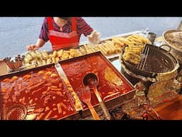 Sesame leaf tteokbokki and fried food [Korean street food]