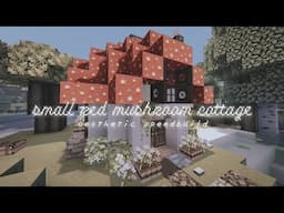 『 mcpe 』small red mushroom cottage speedbuild 🍄《 mizuno 》