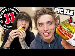 Trying Jimmy John’s Pickle sandwich with @carrington69