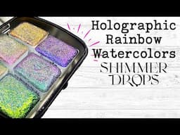 Gorgeous Holographic Watercolor paints! Shimmer Drops Paint