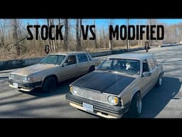 STOCK vs MODIFIED VOLVO 740 , WHAT IS MORE FUN TO DRIFT? (POV DRIFT COMPARISON)