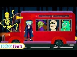 Creepy Wheels On The Bus With Skeletons + More Spooky Skeletons Songs By Teehee Town