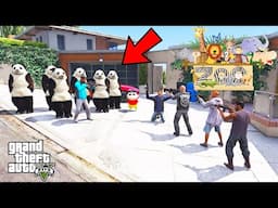 Franklin And Shinchan Open The Zoo OR Franklin Saved PANDA From Bad People In GTA V