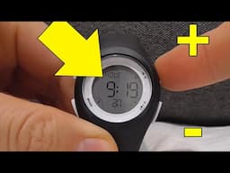 How to adjust Hours, Minutes (Decathlon watch, Daylight saving, Plus/Minus 1 hour, 1372382)