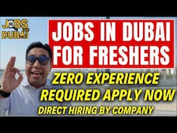 Dubai Jobs For Freshers Without Experience