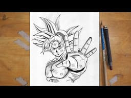 How to Draw Goku [Ultra Instinct] | Anime Drawing