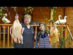 Grandma Cooked Delicious Juicy Duck for Lunch | Village Life