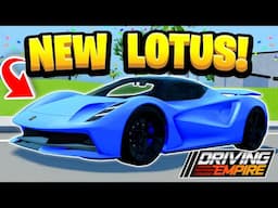 NEW Lotus Cars & Update In Driving Empire!