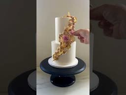 Decorate a wedding cake with me 🫶🏼✨ all techniques can be found on my channel! 🤍