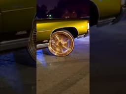 Nava in his Chevy Vert on Gold 24’s Daytons Leavin the Carshow