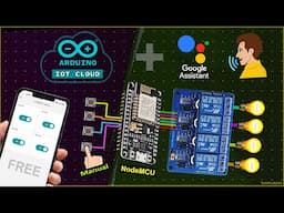 ESP8266 NodeMCU Home automation with Google Assistant using Arduino IoT Cloud