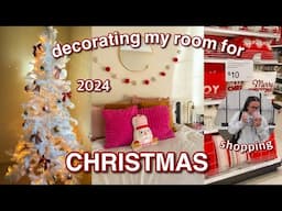 DECORATING MY ROOM FOR CHRISTMAS 🎄❄️ | decor shopping| shopping haul | decorate w me