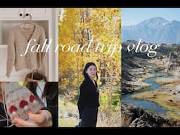 Knit and road trip with me 🍂 | Mammoth lakes | Sierra mountains | Seasons Cardigan