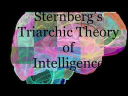 Theory of Intelligence | Sternberg’ Triarchic theory of Intelligence