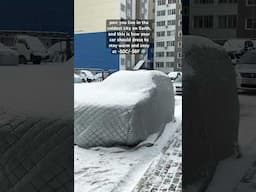 Even cars need to stay warm during our winters🥶❄️ #yakutia #sakha #cold #heatsmart