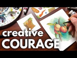 3 tips for building CREATIVE COURAGE (week 3: FACING FEARS) // cozy week of art vlog