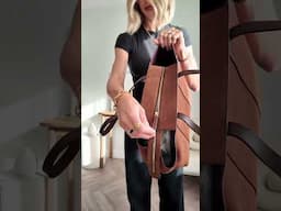 ASMR dark brown suede handbag unboxing 📦🤍👜 Sezane Gabin Tote Bag #handbags #lovebags #classybags