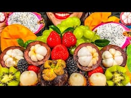 ASMR FRESH FRUIT PLATTER *MAKAN BUAH SEGAR* ताजे फल खाएं MUKBANG MASSIVE Eating Sounds