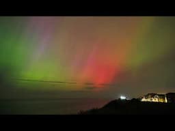 Aurora borealis - the Northern Lights - timelapse video filmed on the night of 10.05.24. Sheringham