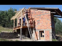 #131 Building a complicated roof for the office veranda