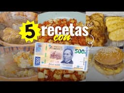 MENÚ SEMANAL CON $500 PESOS |5 RECETAS/FABI ZEA