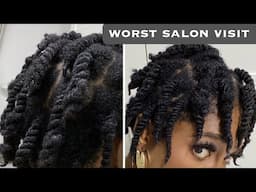 Worst hairstylist Review | is this mini twist  ? | my 4c hair was Ruined