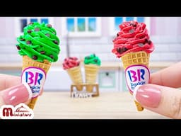 So Fresh Miniature Watermelon Vs Mint Br Ice Cream Recipe | ASMR Cooking Mini Food