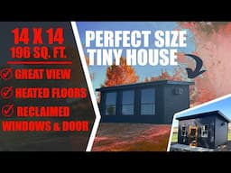 Tiny House COMPLETE BUILD with Timelapse | Reclaimed Materials & Heated Floors--14x14 Cabin