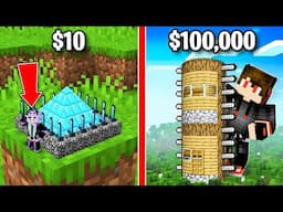 $1 vs $1,000,000 Illegal Base in Minecraft