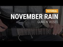 November rain de Guns n Roses en guitarra CLASE TUTORIAL COMPLETA