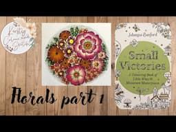 Johanna Basford small Victories COLOUR ALONG- floral page part 1