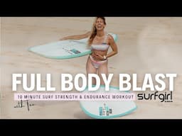 SURF EXERCISE ROUTINE FOR SURFERS. STRENGTH AND ENDURANCE WORKOUT. No equipment |Tehillah McGuinness