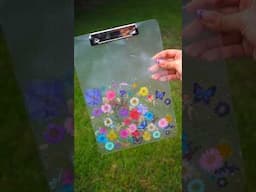 PRESSED FLOWER CLIPBOARD 🌼 #diy #pressedflowers #backtoschool #officedecor #office #diycrafts