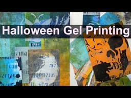 Halloween Gel Print Tag Book #gelprinting #halloween