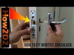 Installing lock with the key on interior fire door  .  How to install Mortice shashlock Fitting