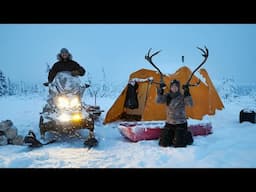 5 Days Winter Camping & Chasing Caribou in Alaska