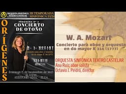 W. A. MOZART, Concierto para oboe y orquesta en do mayor K 314/Ana Ruiz (oboe)