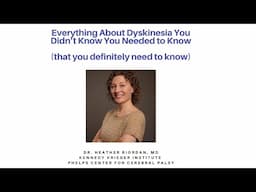 CPF LIVE! Discussing Dyskinesia with Dr. Heather Riordan