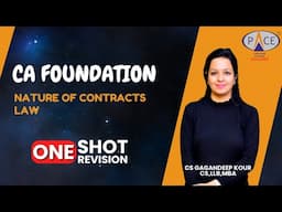 NATURE OF CONTRACTS | CA Foundation LAW Jan’25 | One Shot by CS GAGANDEEP KOUR, PACE, Indore