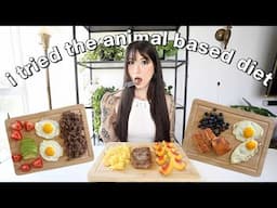 I Tried the Animal Based Diet for a Week | *amazing* results