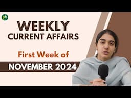 Current Affairs – 1st Week of November