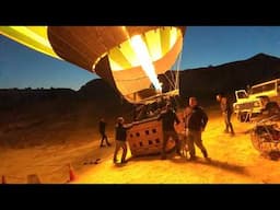 Lifting Our Hot Air Balloon Upright in Cappadocia Turkey