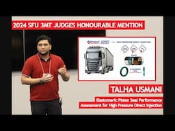 Three Minute Thesis (3MT) 2024 at SFU | Talha Usmani