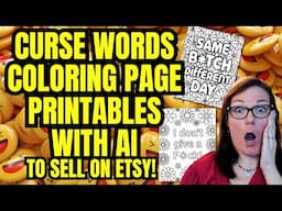 Curse Word Coloring Page Printables to Sell on Etsy | Crafty Becky Tutorials